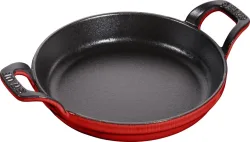 Auflaufform 16cm, rund, Kirsch-Rot, Gusseisen
