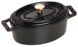 Cocotte 31cm, oval, Schwarz, Gusseisen 5.5l