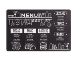 Tischset Menu schwarz