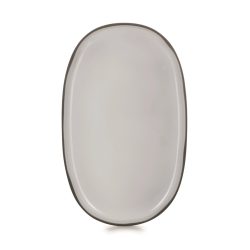 Caractère Servierplatte oval, 35.5x21.8x2.5cm, kumu. weiss