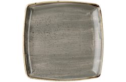 Churchill Platte tief Stonecast Peppercorn quadratisch; 26.8 cm (B); grau/braun; quadratisch; 6 Stück / Pack