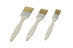 2er Set Backpinsel mit Naturborsten B:3cm L:23cm Holzgriff