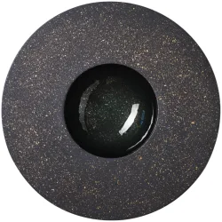 Sphere Teller 180ml D30.5cm H5cm brilliant schwarz cos. gold