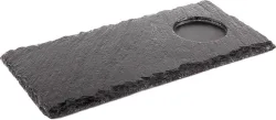 APS Naturschieferplatte 1 Absatz; 25x12x0.7 cm (LxBxH); schwarz; rechteckig