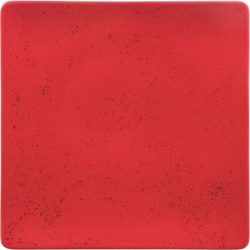 Pottery Unique Red Teller flach quadratisch coupe 24cm
