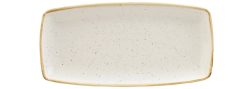 Churchill Oblong Platte Stonecast Barley White; 29.5x15 cm (LxB); weiss/braun; rechteckig; 12 Stück / Pack