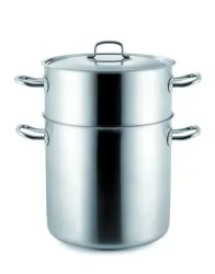Inox Pro Couscous Topf Set+Deckel 24cm H:14/24cm 6.3/10lt