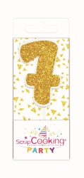 Kerze Mini Nummer 7 gold