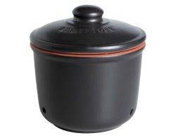 Römertopf - Knoblauchtopf, 13cm, Black