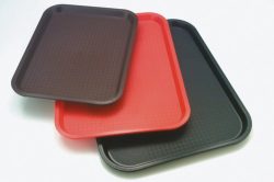 APS Tablett FAST FOOD, Polypropylen; 45x35.5x2.5 cm (LxBxH); grau; rechteckig
