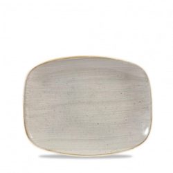 Churchill Chefs Oblong Platte Stonecast Peppercorn; 26.1x20.2 cm (LxB); grau/braun; rechteckig; 12 Stück / Pack