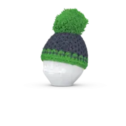 58products - Eierbecher Mütze grau/grün, One Size