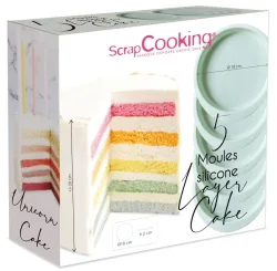 5er Set Backform für Schichtkuchen Silikon