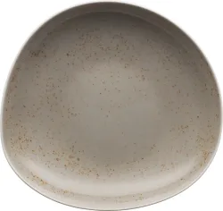Pottery Unique Lightgrey Teller tief asymmetrisch coupe 22cm