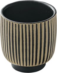 Playground Obertasse Nara Relief; 100 ml, 7x6.6 cm (ØxH); schwarz/weiss; rund; 6 Stück / Pack