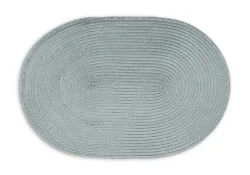 Tischset oval, graublau 45x31cm