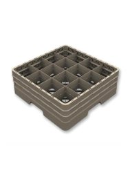 Gläserkorb geschlossen 16Fächer 4Aufsatz Glas maxD11.3 H24cm
