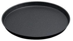 Pizzablech rund Boden Ø34cm, oben Ø36cm, Blaublech