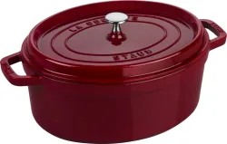 Cocotte 31cm, oval, Bordeaux, Gusseisen 5.5l
