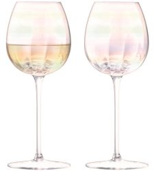 2er Set Pearl Wei?weinglas 325ml - perlmutt