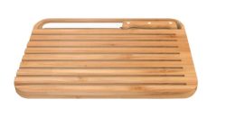 Pebbly - Brotbrett mit Messer, 20 x 36 cm, Braun