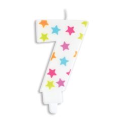 Kerze Nummer 7 Sterne