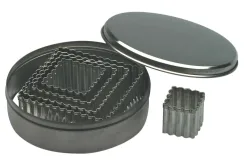 Teigausstecher Set 5tlg quadratisch gezackt