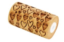 Teigrolle aus Holz geprägt, Herz