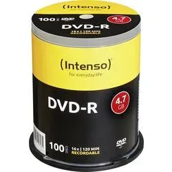 INTENSO DVD-R 4,7 GB, 16x Speed 4101156 Cake Box 100 Discs