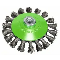 Bosch Accessories Kegelbürste Heavy for Inox, gezopft, rostfrei, 115 mm, 0,35 mm, 12500 U/min, M14 Bosch Power Tools