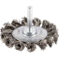 Bosch Accessories Scheibenbürste, gezopft, rostfrei, 70 mm, 0,35 mm, 14 mm, 4500 U/ min Bosch Power Tools Schaft-Ø 6 mm