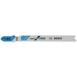 Bosch Accessories 2608631014 Stichsägeblatt T 118 B Basic for Metal, 5er-Pack 5 St.