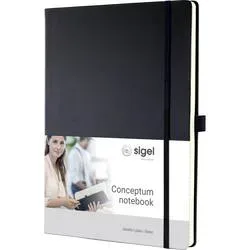 CONCEPTUM, CONCEPTUM Notizbuch 213x295x20mm CO110 blanko schwarz
