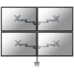 Neomounts Monitor-Tischhalterung FPMA-D935D4 4 Display(s) 25,4 cm (10) - 68,6 cm (27) Silber Neigbar, Schwenkbar,