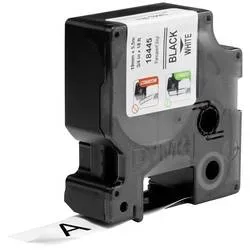 Dymo IND S0718620 / 18445 Authentic Rhino Vinyl Schriftband Selbstklebend Schwarzer Druck auf Weiss 19 mm x 5.5m