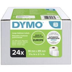 Dymo LW S0722390 / 99012 Authentic Large Address Labels Selbstklebend Weiß 36 x 89 mm 24 Rollen à 260 Etiketten