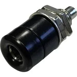 BKL Electronic 072307 Laborbuchse Buchse, Einbau vertikal Stift-Ø: 4 mm Schwarz 1 St. Single