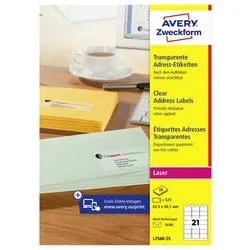 AVERY ZWECKFORM Adressetiketten 63,5x38,1mm L7560-25 525 St&uuml;ck