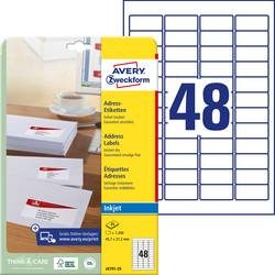 AVERY Zweckform Adressetiketten J4791-25 Weiss 45,7 x 21,2 mm 25 Blatt à 48 Etiketten
