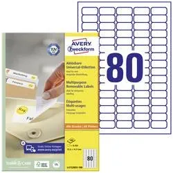 AVERY ZWECKFORM Universaletiketten 35,6x16,9mm L4732REV-100 weiss,non-perm. 8000S./100B.