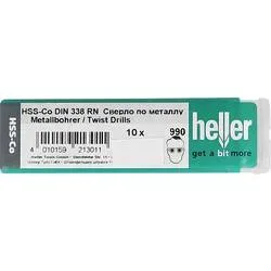 Heller 21313 4 HSS Metall-Spiralbohrer 7.2 mm Gesamtlänge 109 mm Cobalt DIN 338 Zylinderschaft 10 St.