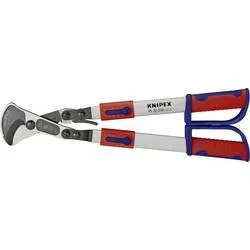Knipex 95 32 038 Ratschen-Kabelschere Geeignet für (Abisoliertechnik) Alu- und Kupferkabel, ein- und mehrdrähtig 38 mm