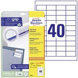 AVERY ZWECKFORM Etiketten (1000 St&uuml;ck) A4 4780 weiss 1200 Stk./25 + 5 Blatt