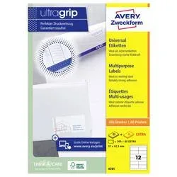 AVERY ZWECKFORM Universal-Etiketten 97x42.3mm 4781 weiss 360 Stk./25 + 5 Blatt