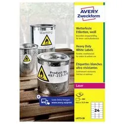 AVERY ZWECKFORM Folienetiketten 63,5x33,9mm L4773-20 wetterfest, perm.480Stk./20Bl.