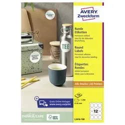 AVERY ZWECKFORM Etiketten A4/60mm L3416-100 weiss 1200 St&uuml;ck