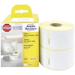 AVERY ZWECKFORM Adress-Etiketten 89x36mm AS0722400 weiss, Rolle 2x260 St&uuml;ck