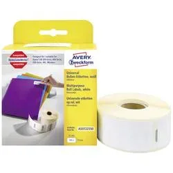 Avery Kompatibel Dymo LW S0722550 / 11355 Mehrzwecketiketten Selbstklebend Weiss 19 x 51 mm