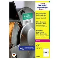 AVERY ZWECKFORM Etiketten 63,5x33,9mm L7912-10 weiss ultra-resistant