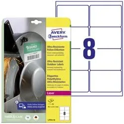 AVERY ZWECKFORM Etiketten 99,1x67,7mm L7914-10 weiss ultra-resistant